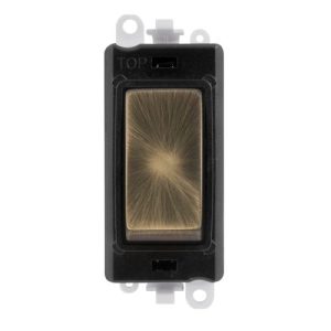 CLICK GRIDPRO MODULES INTERMEDIATE SWITCH 20AX SWITCH BLACK ANTIQUE BRASS