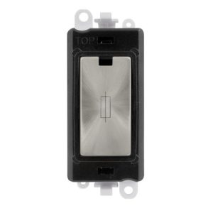 CLICK GRIDPRO MODULES FUSED 13A FUSE BLACK SATIN CHROME