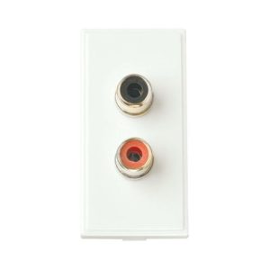 CLICK NEW MEDIA MATT SINGLE MEDIA MODULES TWIN RCA (PHONO) MATT WH