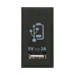 CLICK NEW MEDIA MATT SINGLE MEDIA MODULES NEW MEDIA SINGLE 2A USB CHARGING MODULE BLACK