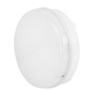 OVIA INCEPTOR EVO 12W LED BULKHEAD WITH KNOCKOUTS - WHITE - SENSOR & EMERGENCY