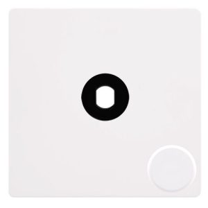 CLICK DEFINITY COMPLETE 1 GANG UNFURNISHED DIMMER PLATE & KNOBS - METAL WHITE