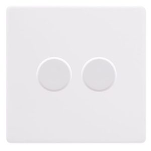 CLICK DEFINITY COMPLETE 2 GANG 2 WAY 100W DIMMER SWITCH - POLAR WHITE