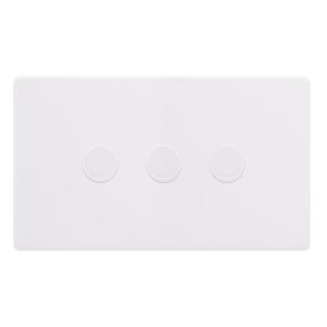 CLICK DEFINITY COMPLETE 3 GANG 2 WAY 100W DIMMER SWITCH - POLAR WHITE