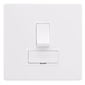 CLICK DEFINITY COMPLETE 13A SWITCHED FUSED CONNECTION UNIT - POLAR WHITE COVER PLATE - POLAR WHITE INSERT