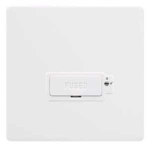 CLICK DEFINITY COMPLETE 13A LOCKABLE  FUSED CONNECTION UNIT - POLAR WHITE COVER PLATE - POLAR WHITE INSERT