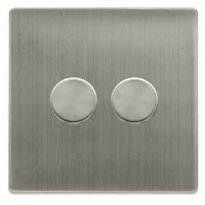 CLICK DEFINITY COMPLETE 2 GANG 2 WAY 100W DIMMER SWITCH - STAINLESS STEEL