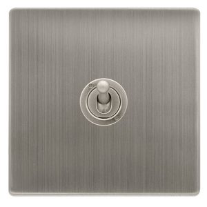 CLICK DEFINITY COMPLETE 10AX 1 GANG 2 WAY TOGGLE SWITCH - STAINLESS STEEL