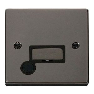 CLICK DECO VICTORIAN BLACK NICKEL INGOT 13A SPUR WITH FLEX OUTLET