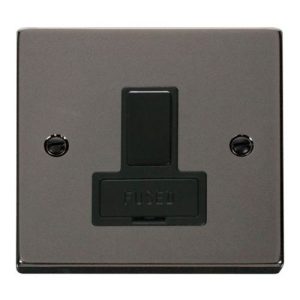 CLICK DECO VICTORIAN BLACK NICKEL INGOT 13A SWITCHED SPUR WITHOUT FLEX OUTLET