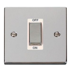 CLICK DECO VICTORIAN POLISHED CHROME INGOT 1G 45A DP SWITCH WH