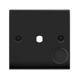CLICK DECO VICTORIAN MATT BLACK INGOT 1 GANG DIMMER PLATE + KNOBS