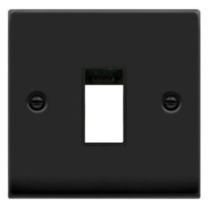 CLICK DECO MATT BLACK 1G 1-MOD MINIGRID SWITCH PLATE