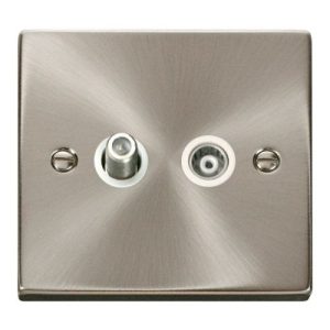 CLICK DECO VICTORIAN SATIN CHROME VP SATELITE SOCKET & ISOLATED CO