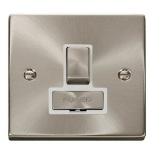 CLICK DECO VICTORIAN SATIN CHROME 13A FUSED INGOT SW CONNECTION UNIT