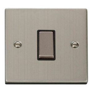 CLICK DECO VICTORIAN STAINLESS STEEL INGOT 10A 1-GANG 2 WAY SWITCH