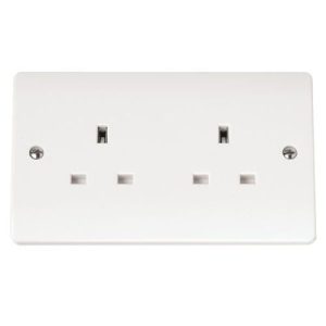 CLICK MODE SOCKET 13A UK 2-GANG UNSWITCHED 13A SOCKET