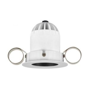 COLLINGWOOD 1901 DOWNLIGHT, WHITE BEZEL/TRIM, BLACK BAFFLE, SLIM ROUND,