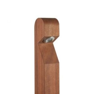 COLLINGWOOD BOLLARD, GL016, DOMED TOP, SAPELE WOOD, BASE ENTRY CABLE