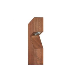 COLLINGWOOD BOLLARD, GL016, CHAMFERED TOP, SAPELE WOOD, BASE ENTRY CABLE