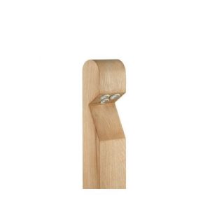 COLLINGWOOD BOLLARD, LED LYTE, DOMED TOP, OAK WOOD, SIDE ENTRY CABLE