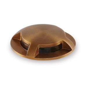 COLLINGWOOD GL100 DOMED MARKER LIGHT, ANTIQUE BRASS, 3 WINDOW OPTION