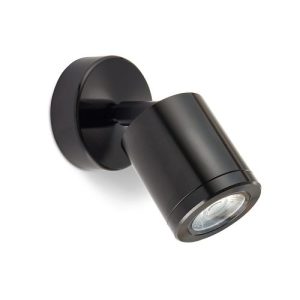 COLLINGWOOD WL220 WALL LIGHT, BLACK, 40DEG BEAM ANGLE, 2700K
