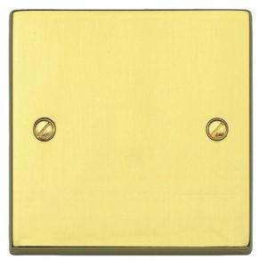 MK 1 GANG BRASS BLANK WALL PLATE SINGLE