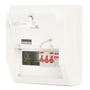 CONTACTUM 4-WAY 100A MAIN SWITCH METAL BOARD WITH SPD