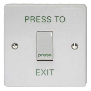 CRABTREE 10A 1G 2W RETRACTIVE SWITCH 'PRESS TO EXIT'