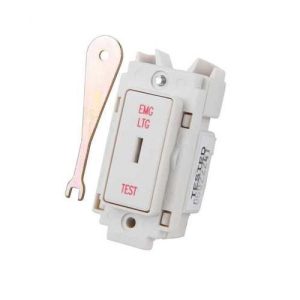 CRABTREE 20A ' EMERGENCY LIGHT ' TEST GRID SWITCH