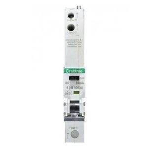 CRABTREE 40A 30mA B-TYPE COMPACT RCBO