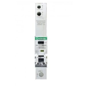 CRABTREE 16A 30mA B-TYPE COMPACT RCBO