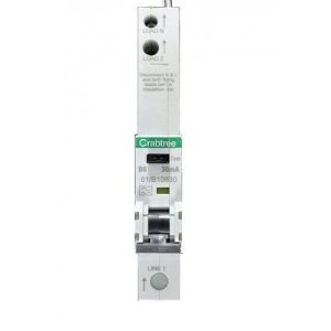 CRABTREE 20A 30mA B-TYPE COMPACT RCBO