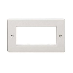CRABTREE 2G 4-MOD DATA/BT WHITE PLATE