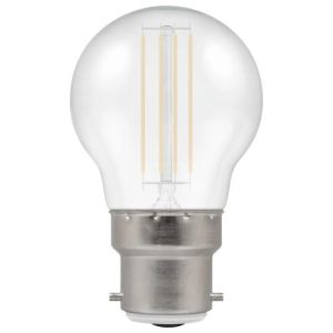LED GOLFBALL FILAMENT BC 4.5W=25W=400LM. WHITE HARLEQUIN