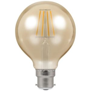 LED 80MM GLOBE BC 5W=410LM BRONZE DIM WARM WHITE