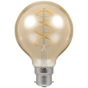 LED BC G80 6W FIL ANT BRONZE DIMMABLE