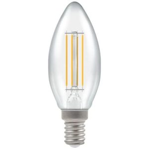 LED CANDLE 5W=40W=470LM SES FILAMENT DUO DIM WARM WHITE CLEAR