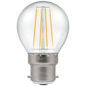 LED GOLFBALL 5W=40W=470LM BC FILAMENT DUO DIM WARM WHITE CLEAR