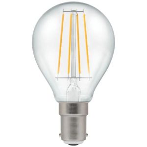 LED GOLFBALL 5W=40W=470LM SBC FILAMENT DUO DIM WARM WHITE CLEAR