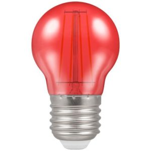 LED GOLFBALL FILAMENT ES 4.5W=25W=400LM. RED HARLEQUIN