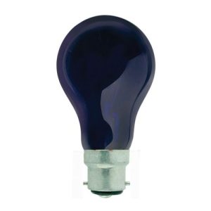 GLS 75W BC BLACK LIGHT BLUE 240V DISCO