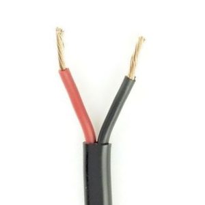 2.0MM 2CORE LOW VOLT PVC FLAT BLACK