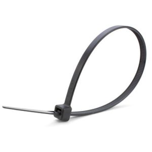 370MM X 7.6MM BLACK CABLE TIES (100)