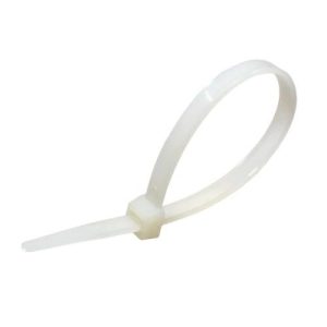 370MM X 4.8MM WHITE CABLE TIES (100)