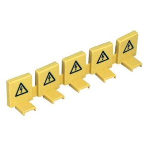 DANSON YELLOW BUSBAR PIN COVERS PER STRIP OF 5