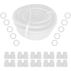 DELIGO 20MM X 10MTR WHITE FLEXI CONDUIT PACK+CLIPS+GLANDS