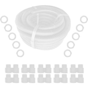 DELIGO 25MM X 10MTR WHITE FLEXI CONDUIT PACK+CLIPS+GLANDS