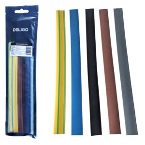 MIXED COLOURS 15PC X 250MM 5MM-2.3MM HEAT SHRINK